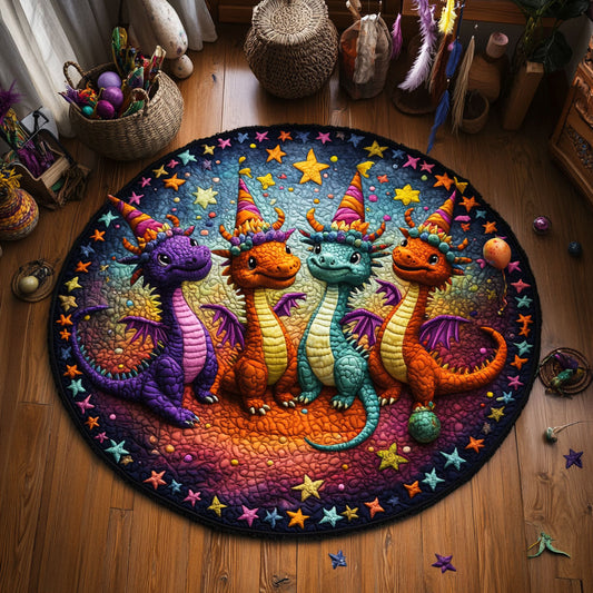Dragon Party WY1505023CL Quilted Round Mat