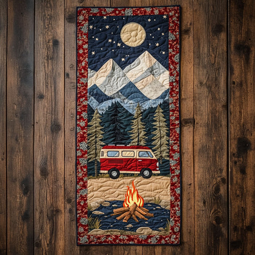 Van Camping Night WX0606052CL Quilted Table Runner