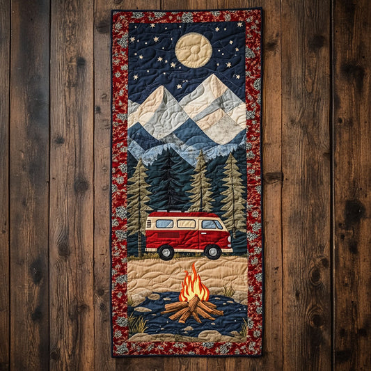 Van Camping Night WX0606052CL Quilted Table Runner