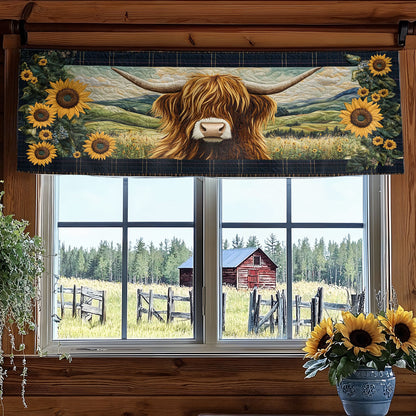 The Highland Cow Waltz WN1707059CL Quilted Valance
