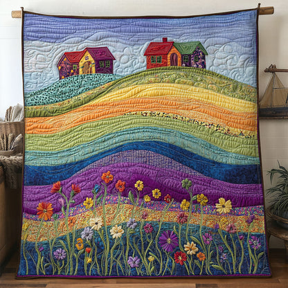 Rainbow Flower Walk WN1507091CL Quilt