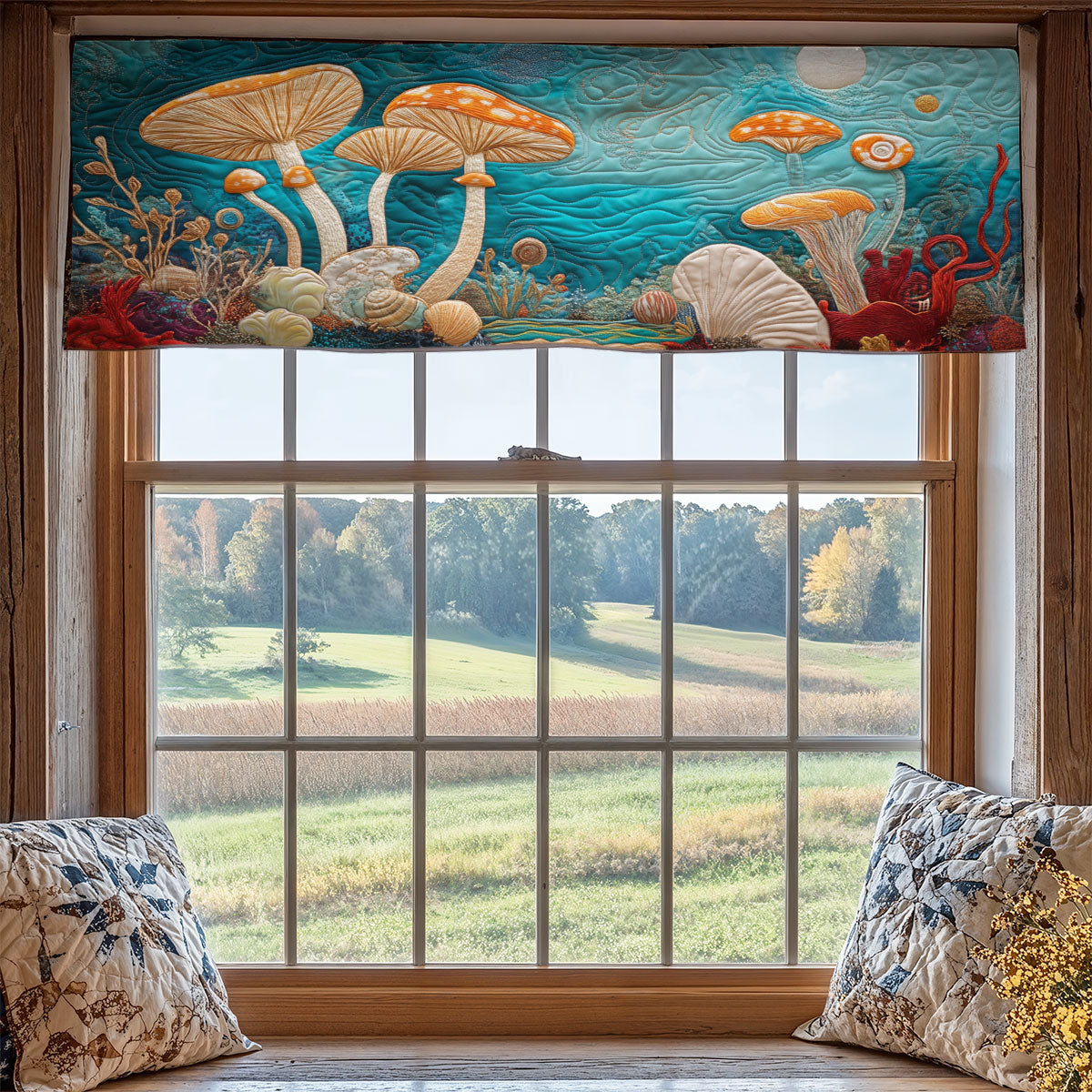Mushroom WX1705017CL Quilted Valance