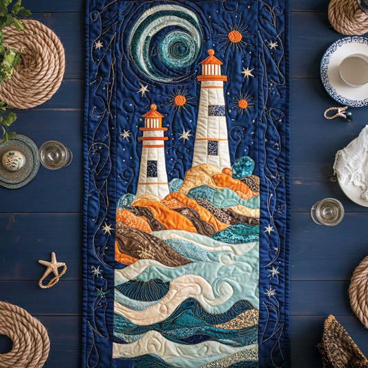 Duo Lighthouse WY0506013CL Quilted Table Runner