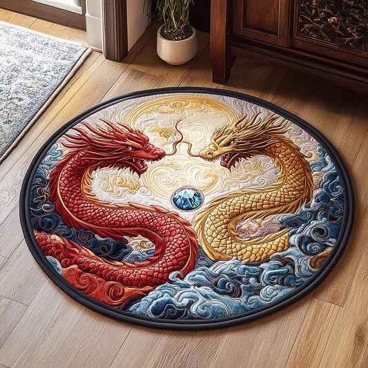 Twin Wyrm Circle CP2407057CL Quilted Round Mat