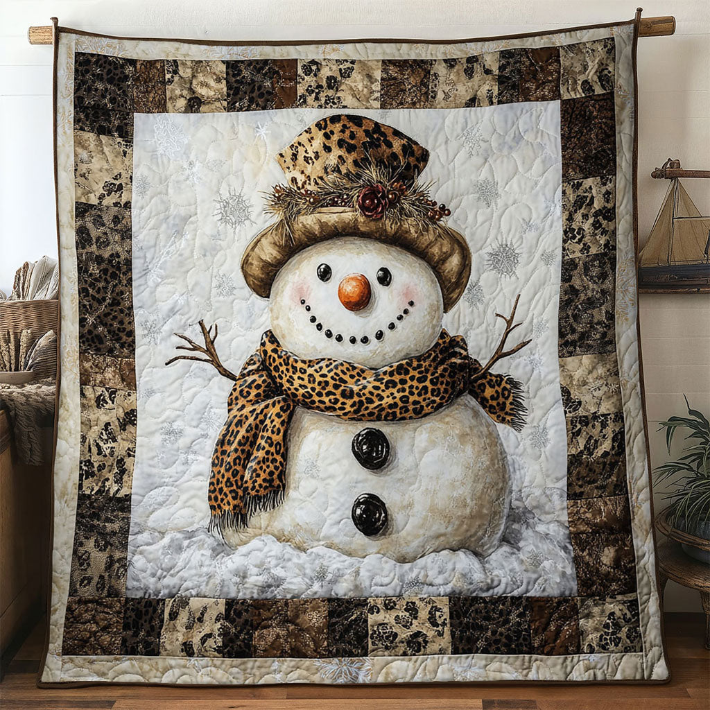 Country Cabin Snowman WN1411022CL Quilt