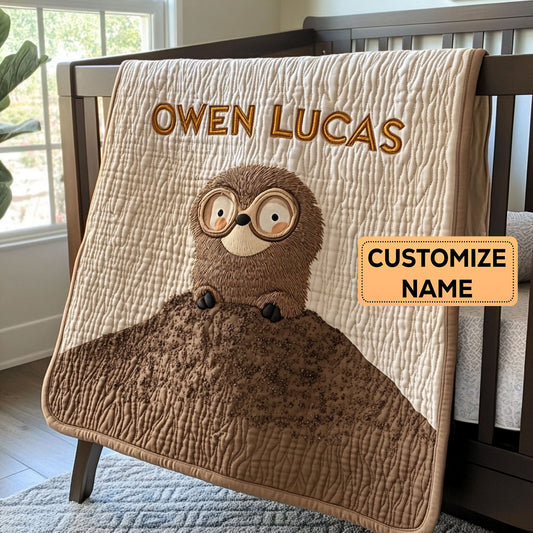 Burrow Bright CP2807092CL Personalized Baby Quilt