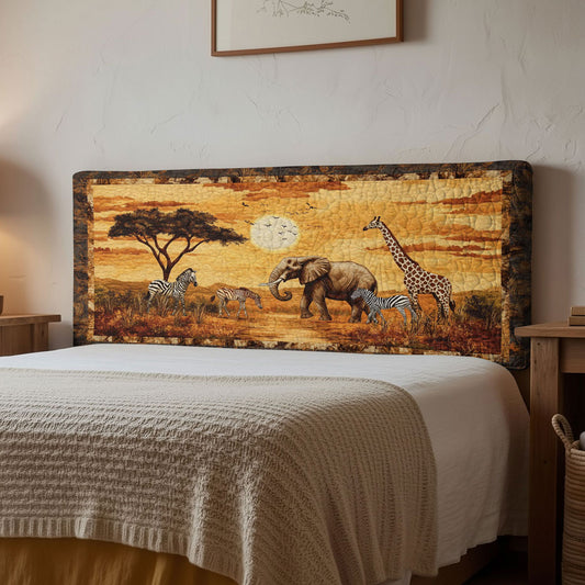 African Sunset Spirit WN1112127CL Quilted Headboard Slipcover