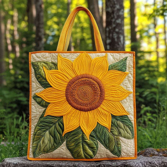 Rustic Sunflower WN2209067CL Quilted Tote Bag
