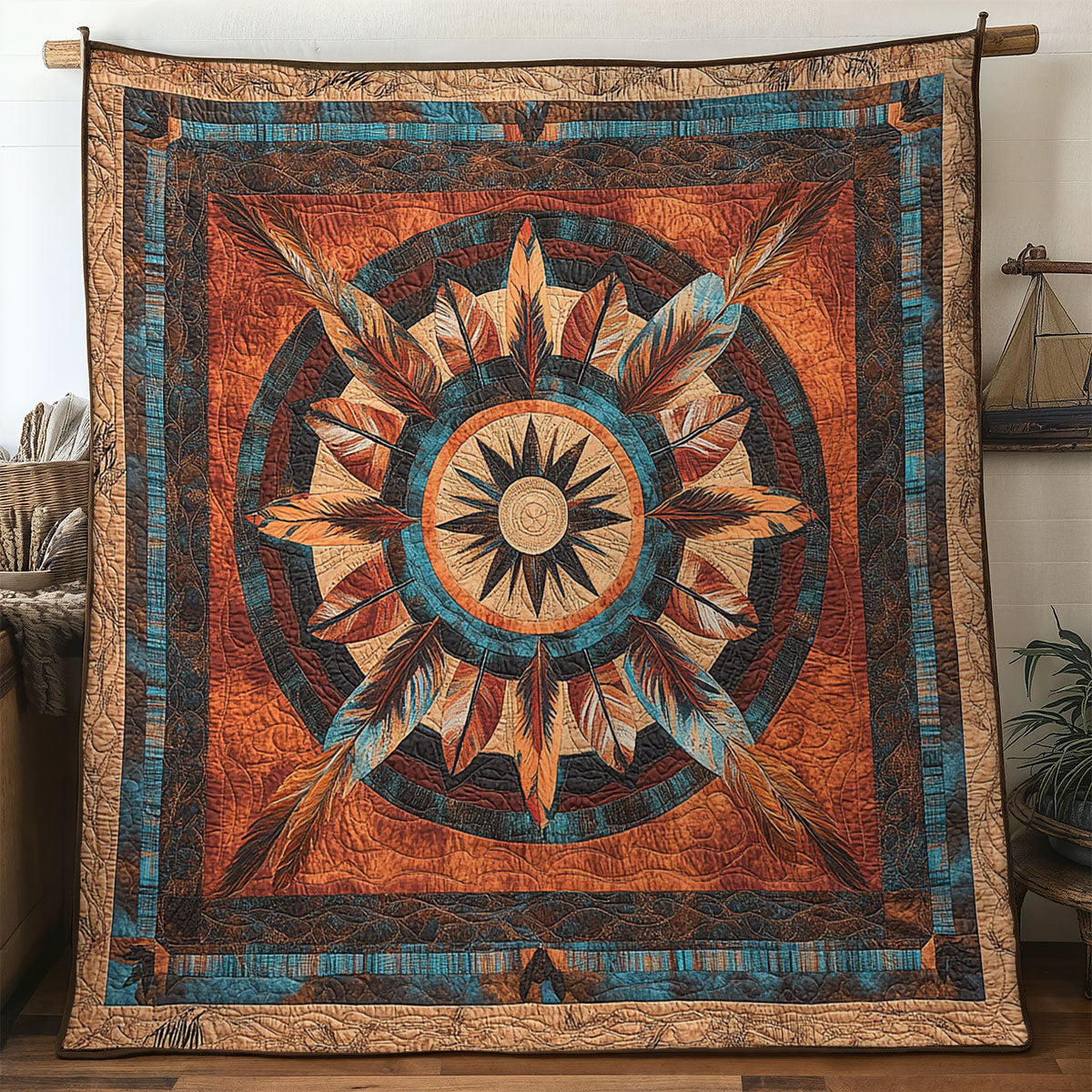 Native Ritual Circle WN1407093CL Quilt