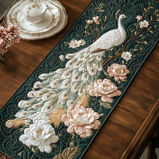 Feathers of Elegance CP2804039CL Quilted Table Runner