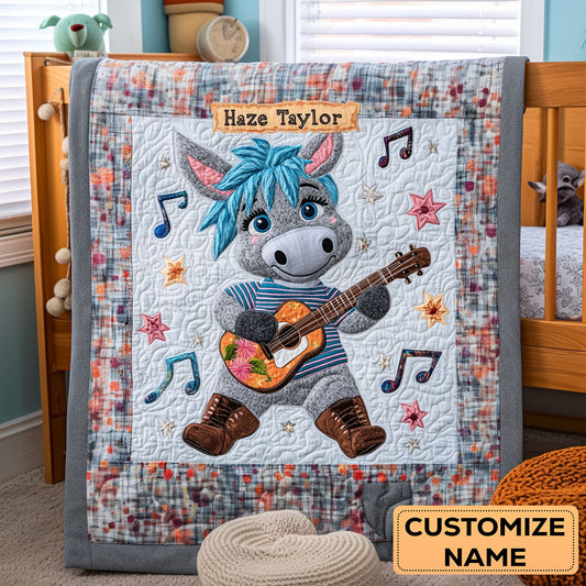 Rockstar Donkey WN2907084CL Personalized Baby Quilt