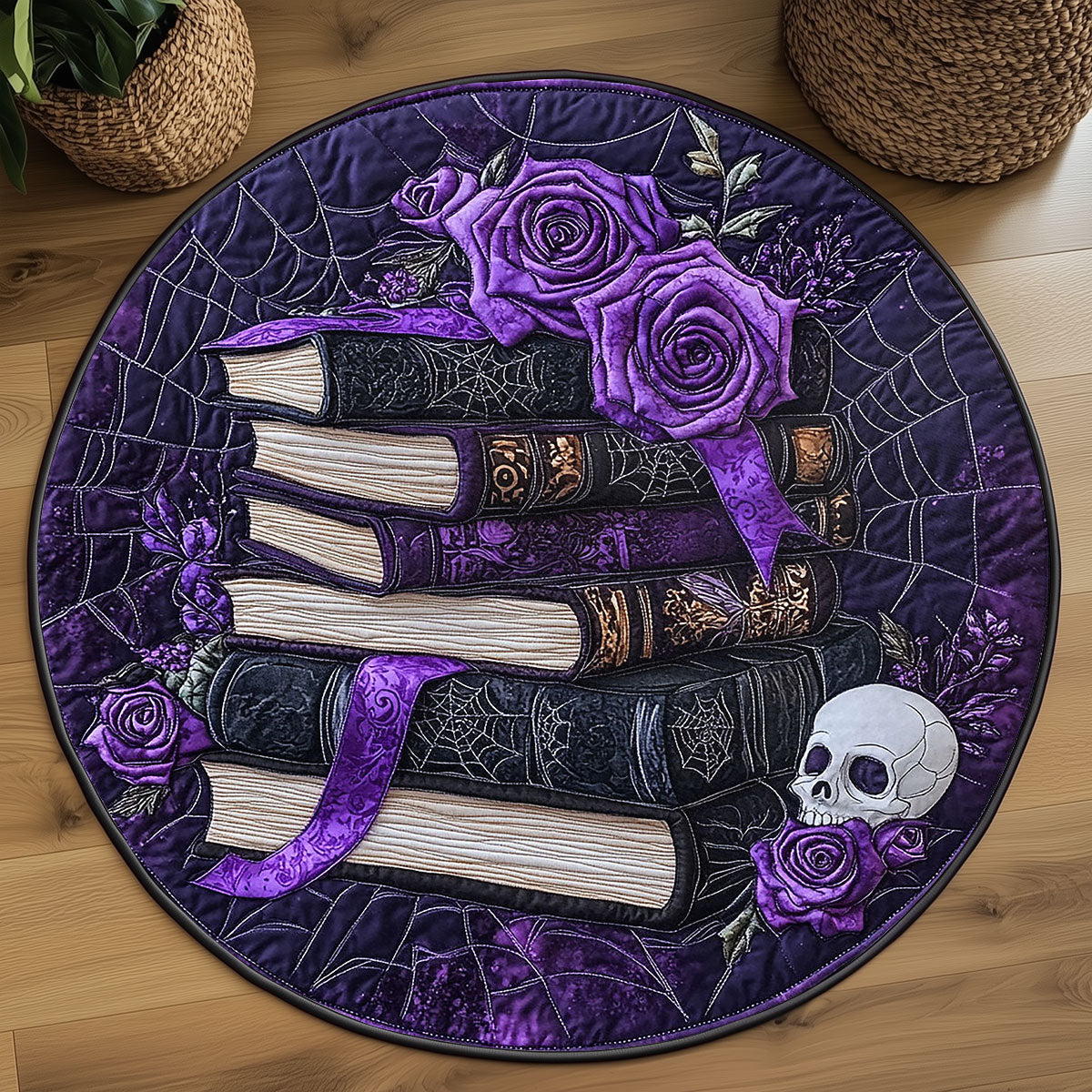 Witch Magic Book WP2204075CL Quilted Round Mat