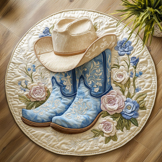 Cowboy Boots CW0306013CL Quilted Round Mat