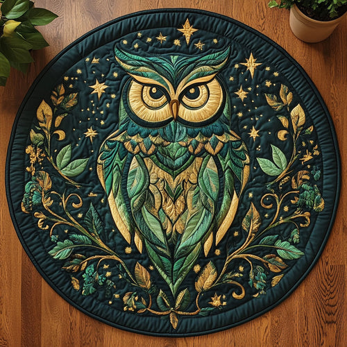 Majestic Owl CW1906035CL Quilted Round Mat