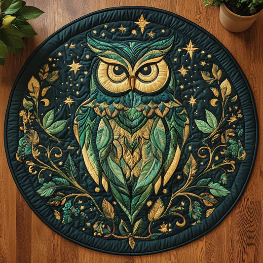Majestic Owl CW1906035CL Quilted Round Mat