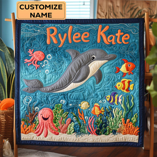 Undersea Wonder WJ3107016CL Personalized Baby Quilt