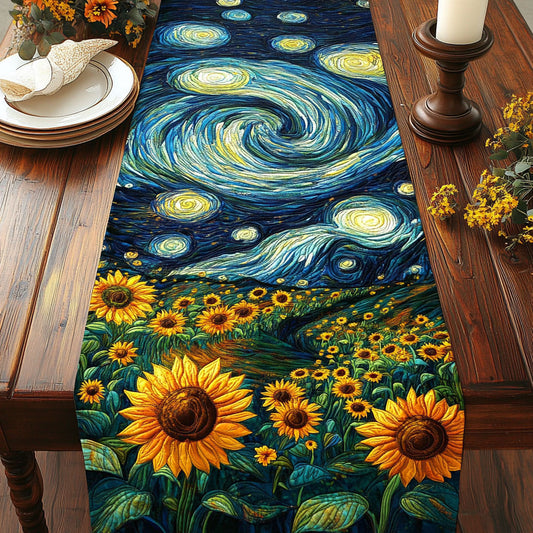 Starlit Sunflower Garden CW1206043CL Quilted Table Runner