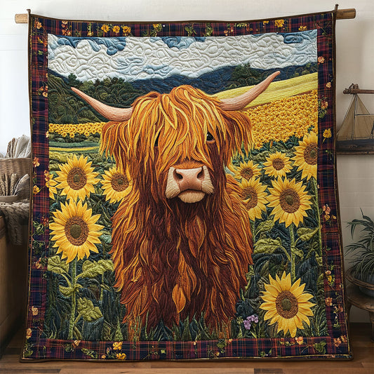 Sunny Highland Cow WN1707057CL Quilt