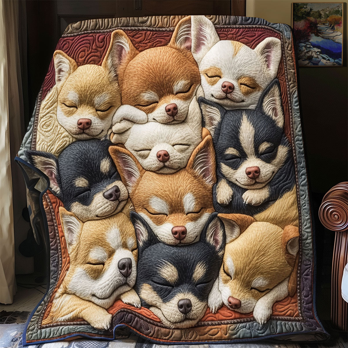 Sleep Chihuahua CP0807036CL Quilt
