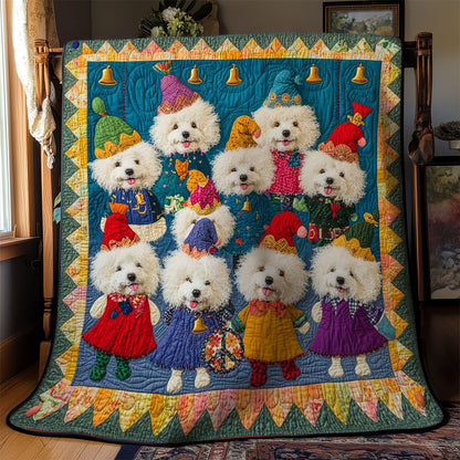 Colorful Bichon Frise WN0711085CL Quilt