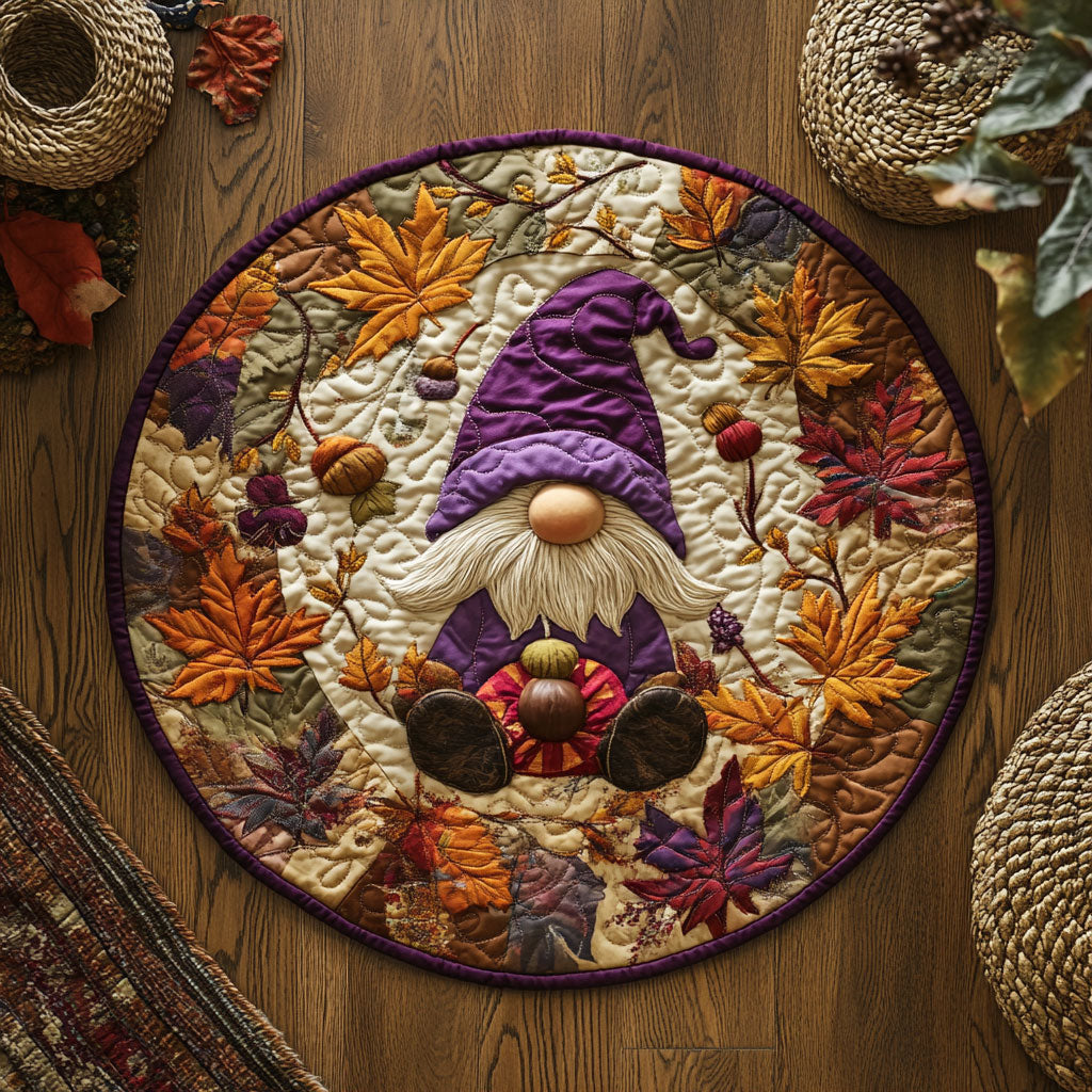 Cozy Gnome WY1107003CL Quilted Round Mat