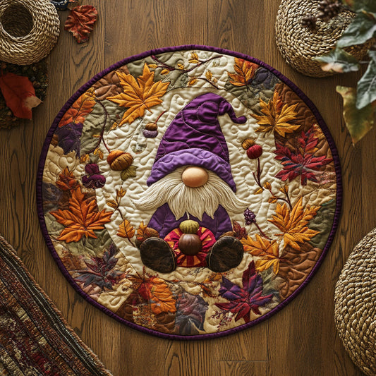 Cozy Gnome WY1107003CL Quilted Round Mat