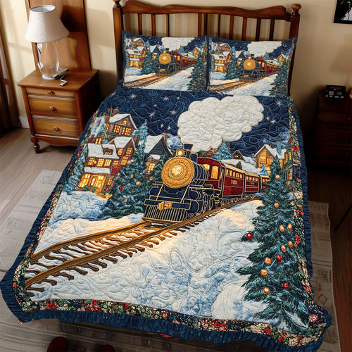 Train In Christmas WX0512073CL Duvet Cover Set