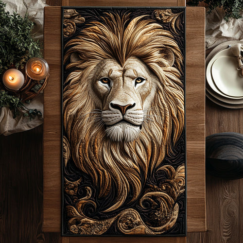 Lion Majesty CW1001089CL Quilted Table Runner