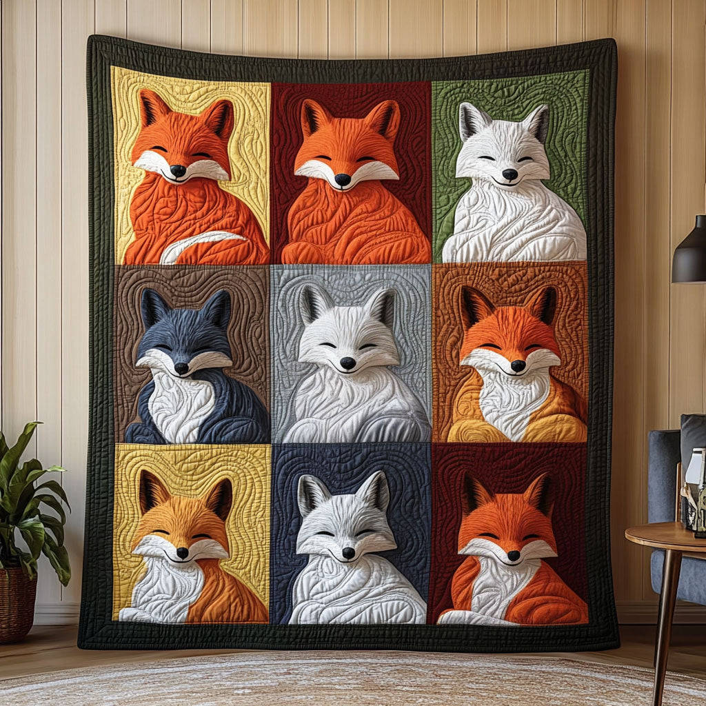 Foxes Patchwork DH1809033CL Quilt