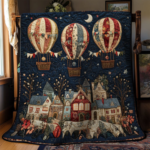 Hot Air Balloon Village WY1202112CL Quilt