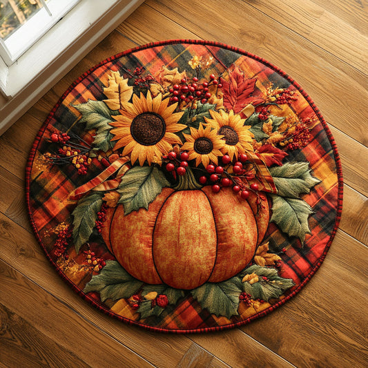 Amber Grace Flower WN1408004CL Quilted Round Mat