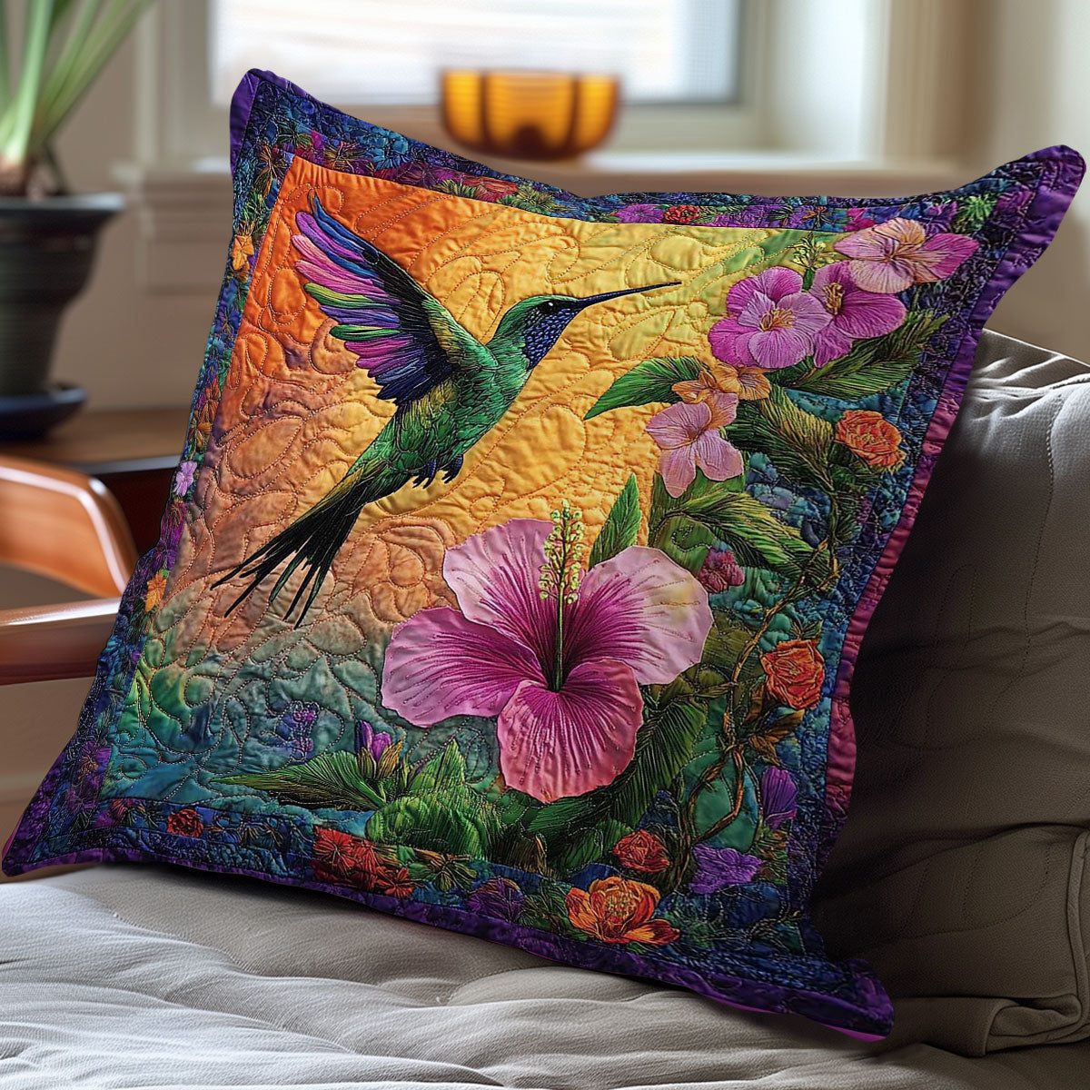 Hummingbird Magic WN0802114CL Quilt Pillow Case