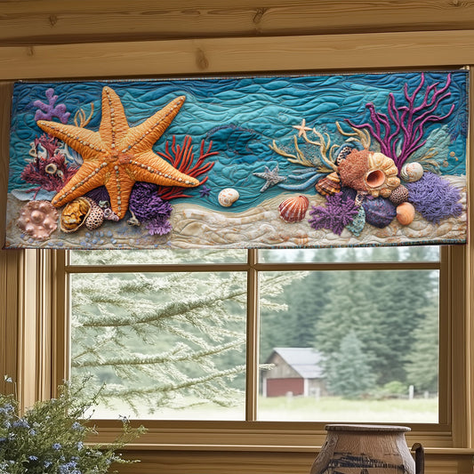Starfish Harmony WY2304012CL Quilted Valance