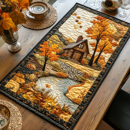 Autumn Cabin CP1806024CL Quilted Table Runner