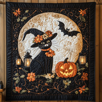 Glowing Cat Night WN0708044CL Quilt