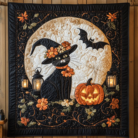 Glowing Cat Night WN0708044CL Quilt