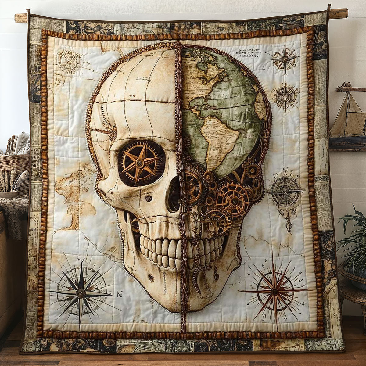 Nautical Skull WN1005045CL Quilt