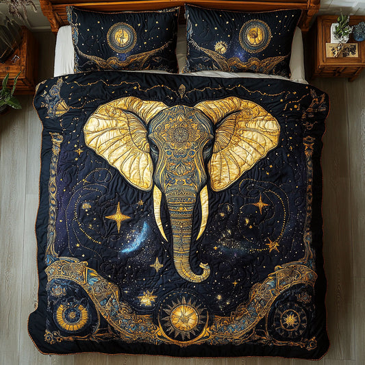 Elephant In Galaxy WY0802035CL Duvet Cover Set