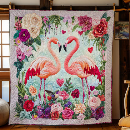 Charming Flamingo Valentine WN1112029CL Quilt