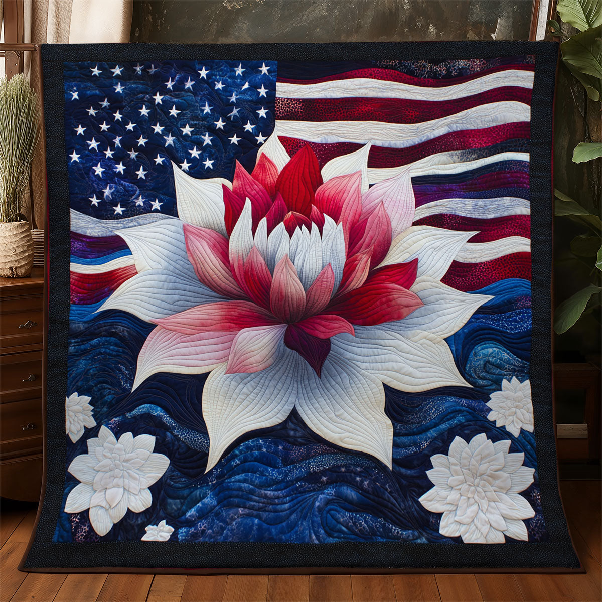 Patriotic Bloomwave WX1306030CL Quilt