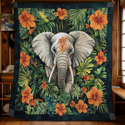 Elephant In Forest WY0301040CL Quilt