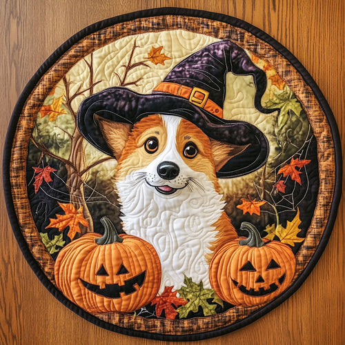 Corgi Enchantment CW0907010CL Quilted Round Mat