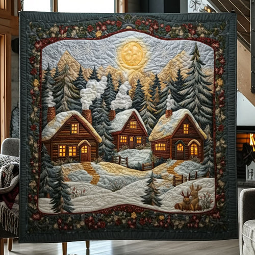 Holiday Glow Forest Cabin WN0110029CL Quilt