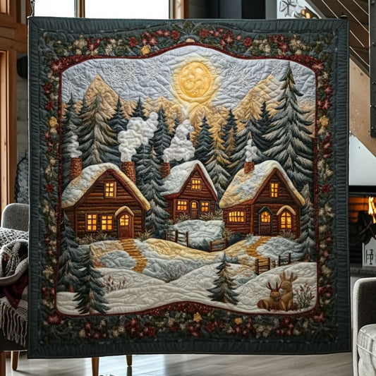 Holiday Glow Forest Cabin WN0110029CL Quilt
