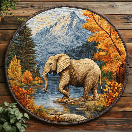 Elephant CW2205423CL Quilted Round Mat