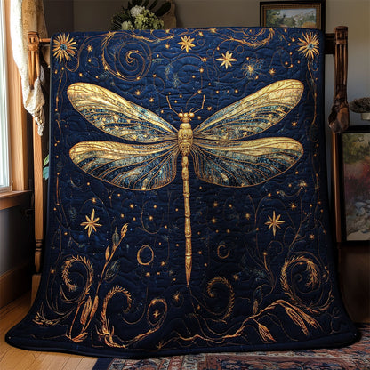 Midnight Dragonfly WY2102048CL Quilt