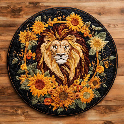 Lion In The Jungle WN2204032CL Quilted Round Mat