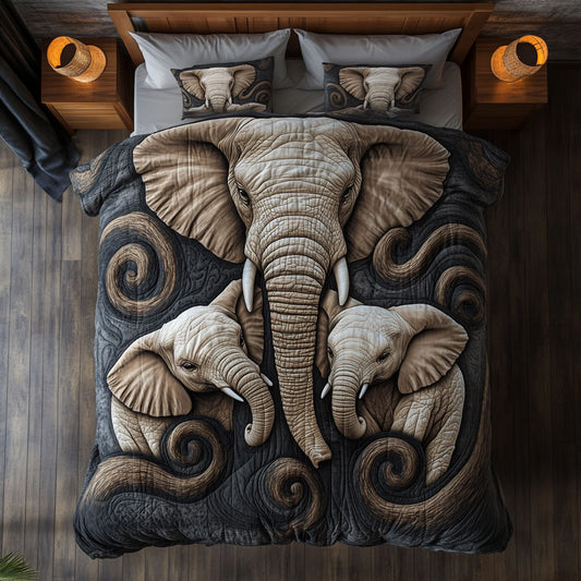 Elephant Family WY0502055CL Duvet Cover Set