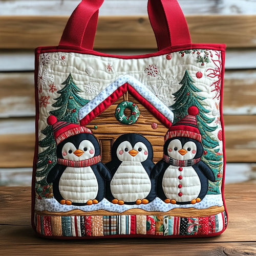 Christmas Penguin CW1511027CL Quilted Tote Bag