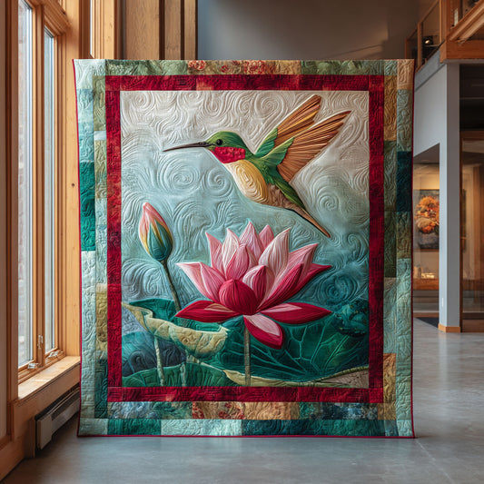 Lotus Hummingbird CW2208048CL Quilt